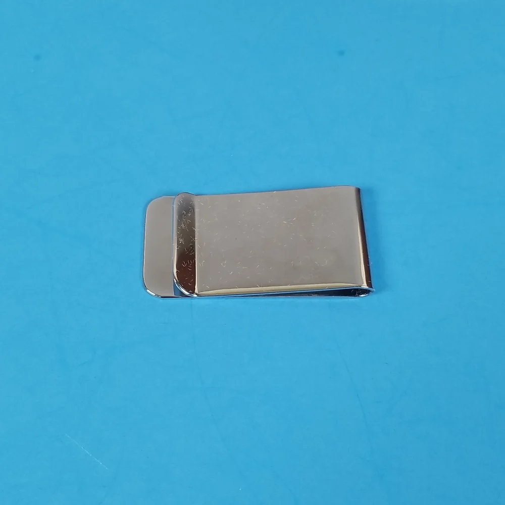Engraved Silver Dominick Elco Money Clip with Original Jewelry Box NO Markings